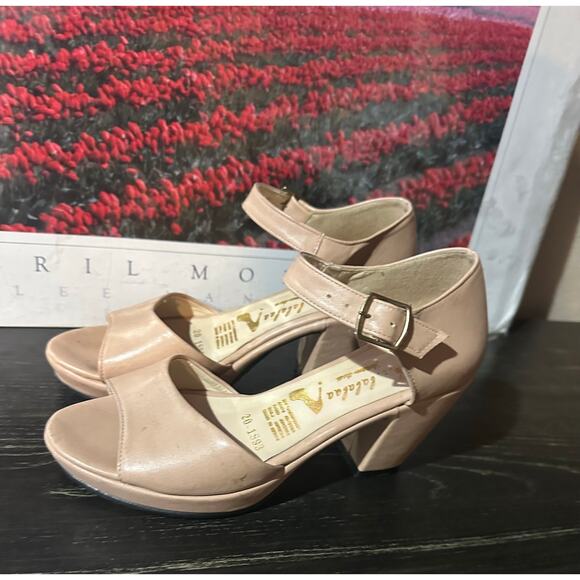 Ooh La La Platform open toe leather Open Toe heels size 6 - Picture 1 of 7